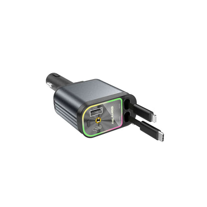 Car Mobile Phone Charger Four-in-one Multi-function Double Telescopic Strip Line!