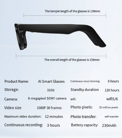AI Camera Smart Glasses!