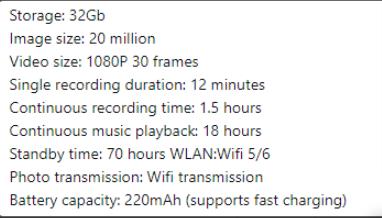 AI Camera Smart Glasses!